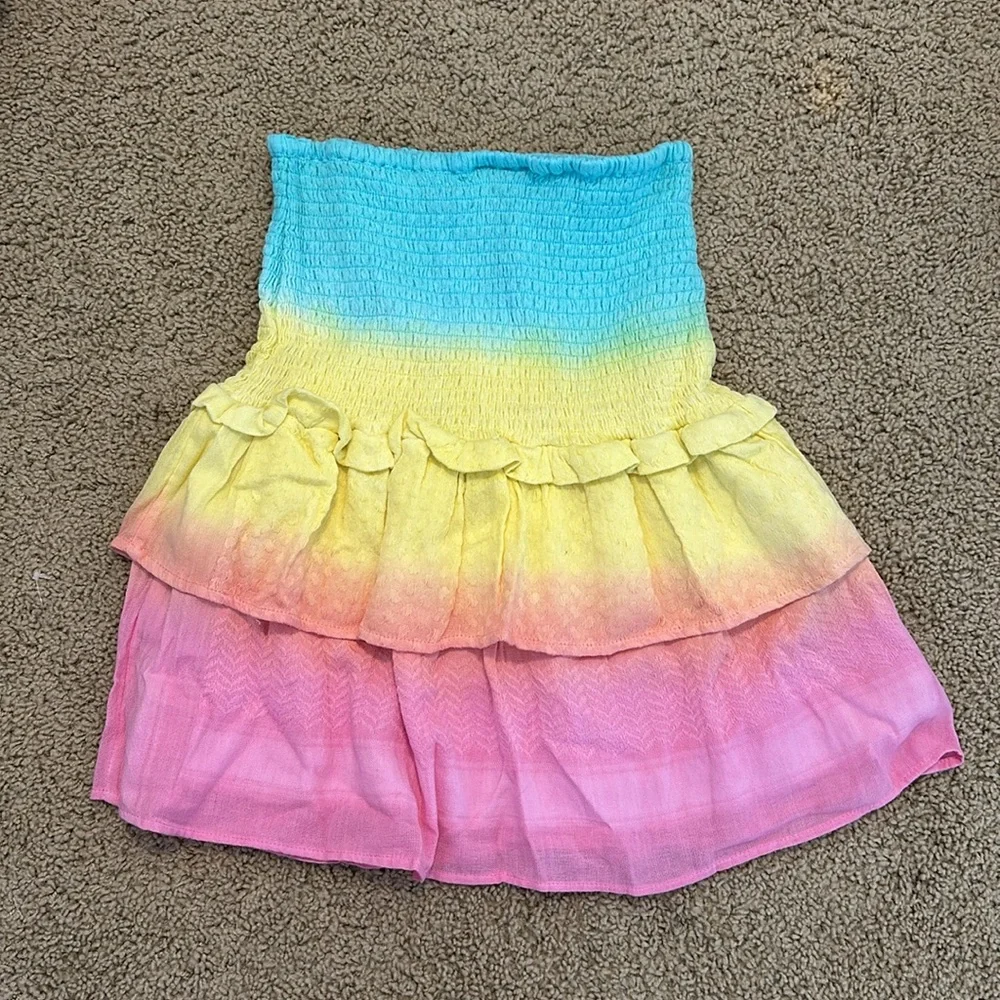 Cecilie Copenhagen Nola Rainbow Tie Dye Skirt - Size XS